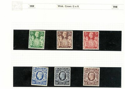 Lot 460 - Great Britain. 1939 to 1948 high values, unmounted except 2s6d
