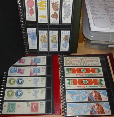 Lot 476 - Great Britain. A collection of QEII decimal booklets 50p to £2.20. Also 1st and 2nd class in three