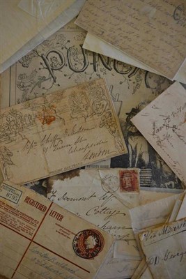 Lot 511 - Great Britain. June 26 1840 1d Mulready letter sheet addressed to London, back stamped Bristol;...