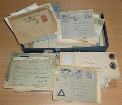 Lot 532 - Great Britain. World War I and World War II mail, including censored relating to forces overseas