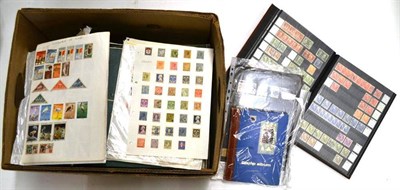 Lot 79 - A Box housing collections from France, Egypt, Sweden, Monaco. Also Space, world imperfs etc