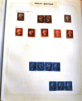 Lot 125 - All World in three albums and a stockbook. Includes Great Britain used 1841 horizontal strip of...