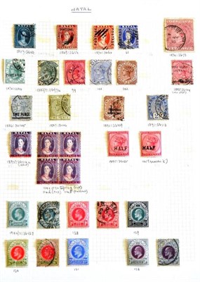 Lot 146 - Natal, Orange Free State and Transvaal. A selection of mint and used on loose albums pages,...