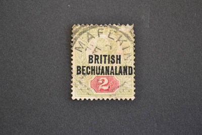 Lot 185 - British Bechuanaland. 1891 2d  used with fine Mafeking CDS