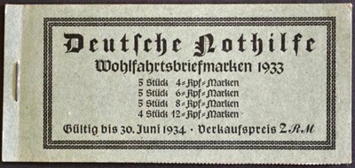 Lot 215 - Germany. 1933 Welfare Fund unused booklet