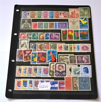 Lot 267 - Luxembourg. A selection of 1953 to 1958 mint issues on a Hagner page. Better noted include 1953...