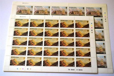 Lot 289 - St. Helena. 1976 Definitive set of thirteen in complete unmounted mint sheets of twenty five