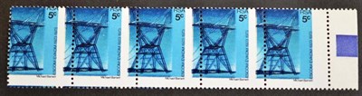 Lot 295 - South Africa. 1973 50th Anniversary of ESCOM 5c unmounted marginal horizontal strip of five,...