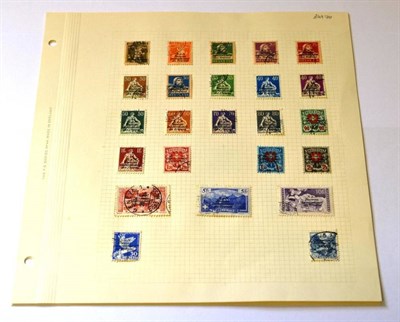 Lot 304 - Switzerland. A page devoted to The League of Nations 1922 -1924 used. Includes 10fr grey green....