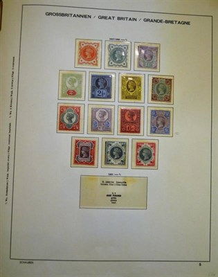 Lot 344 - Great Britain. An 1881 to 1969 mint collection in a Schaubek album. Includes 1887 Jubilee, 1902...