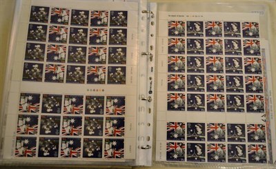 Lot 380 - Great Britain. An accumulation of mid 1980's commemorative's, unmounted in sheets and part sheets