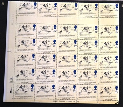 Lot 395 - Great Britain. 1984 to 1988 commemorative's unmounted in part sheets including gutters