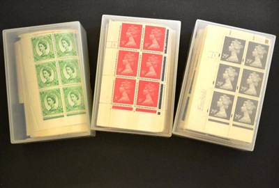 Lot 398 - Great Britain. A QEII pre decimal and decimal mint collection of cylinder blocks