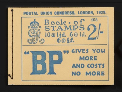 Lot 476 - Great Britain. 1929 Postal Union Congress booklet, edition 105