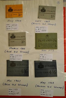 Lot 495 - Great Britain. A 1968 to 1980 collection of booklets. Better noted include May 1953 2s6d,...