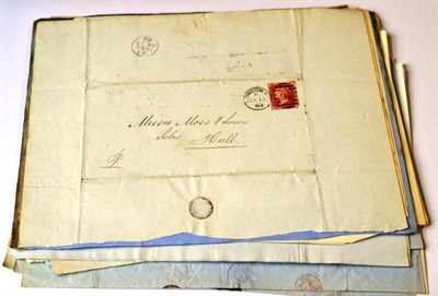 Lot 538 - Great Britain. Over one hundred mainly 1850's entires and outer letter sheets addressed to...