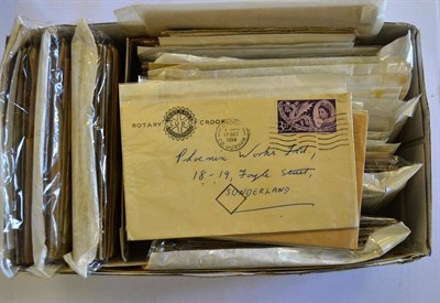 Lot 545 - Great Britain. A shoe box housing hundreds of covers with North East cancellations, all reigns....