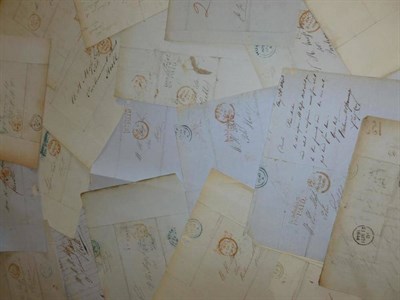 Lot 481 - Great Britain. Over one hundred stampless entires/outer letter sheets from the mid to late...