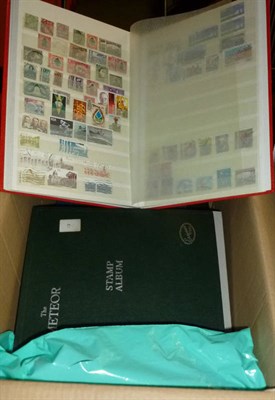 Lot 17 - A Carton containing all world in ten albums/stockbooks. Also cigarette cards