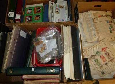 Lot 19 - Three Large Boxes housing miscellaneous all world in albums, stockbooks, on album leaves and loose