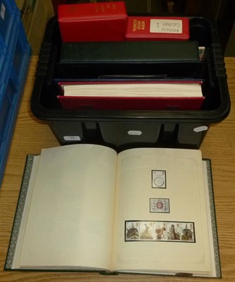 Lot 68 - A Black Plastic Container housing two albums of QEII mint Great Britain, miscellaneous all world in