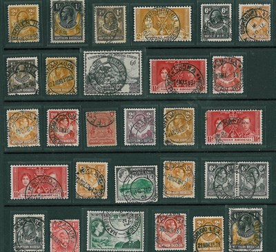 Lot 78 - British Africa. Basutoland and Lesotho postmarks and covers in green stockbook and loose. East...