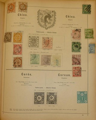 Lot 84 - An Illustrated Postage Stamp Album sparsely filled with world issues