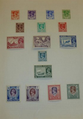 Lot 139 - Burma including Japanese Occupation. A 1938 to 1949 mint collection in red Senator album....