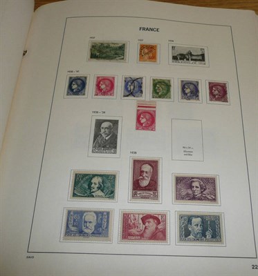 Lot 157 - France. An 1858 to 1969 in Davo album. Noted 1938 Unemployed Intellectuals' Relief Fund mint,...