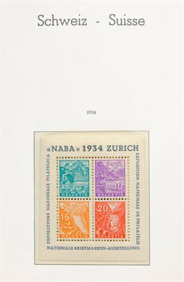 Lot 197 - Switzerland. An 1850 to 1967 mainly mint collection in Lighthouse hingeless album, including...