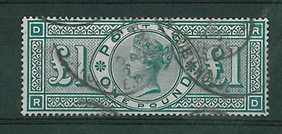 Lot 262 - Great Britain. 1891 £1 green R-D, used