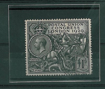 Lot 269 - Great Britain. 1929 £1 U.P.U. well centred and good used