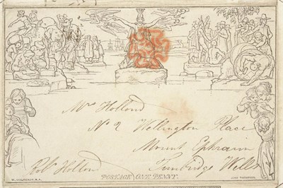 Lot 293 - Great Britain. 1d Letter sheet A131 used June 17 1840 addressed to Tunbridge Wells cancelled by...