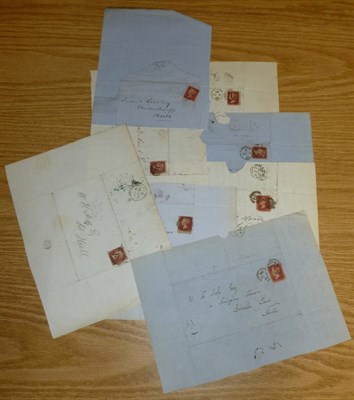 Lot 298 - Great Britain. Over on hundred 1856 to 1858 entires and outer letter sheets (majority addressed...