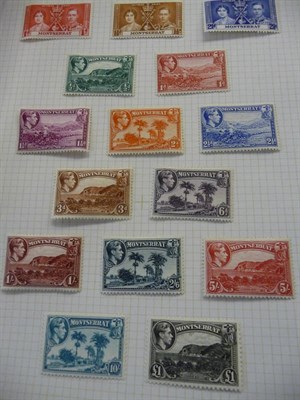 Lot 151 - Montserrat. King George VI mint (complete) and used on album pages
