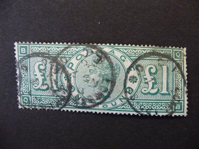 Lot 198 - Great Britain. 1891 £1 green B-Q used