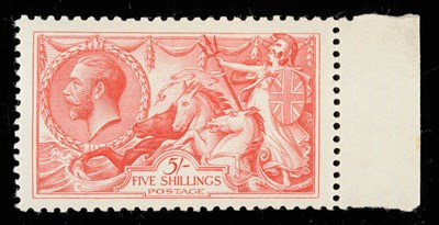 Lot 199 - Great Britain. 1918 - 1919 5s rose-red marginal. Bradbury Wilkinson unmounted