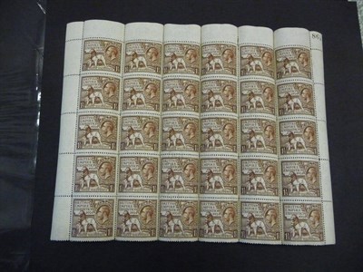 Lot 202 - Great Britain. 1924 1d British Empire Exhibition. Part sheet of thirty, unmounted. SG 430