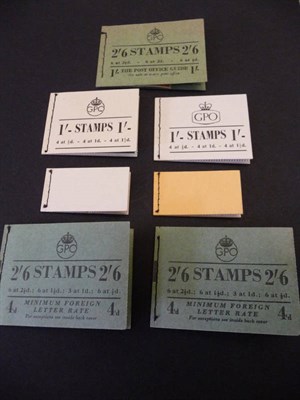 Lot 207 - Great Britain. A small collection of booklets. Includes King George VI 1938 6d, 1952 1s, 1954...