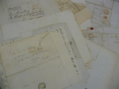 Lot 223 - Great Britain. Twenty pre stamp entires and stampless entires