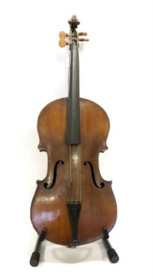 Lot 2001 - Cello (Small Size) 22 1/2"; one piece back, stamped 'Young' with four indistinct marks on back...