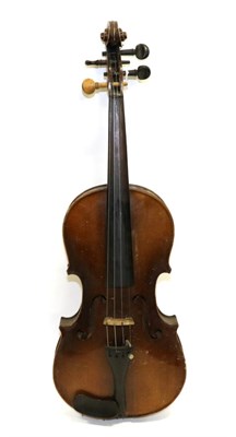 Lot 2021 - Violin 14 1/4 two piece back, with no label (cased)