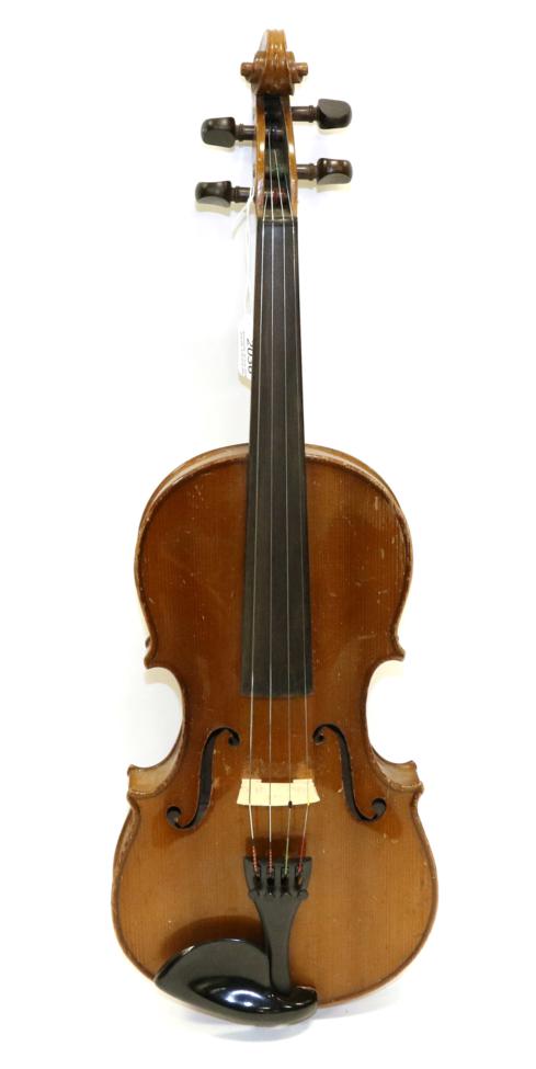 Lot 2036 - Violin 14 1/8"; two piece back, ebony fingerboard, with label 'Joannes Baptist Havelar Fecit...