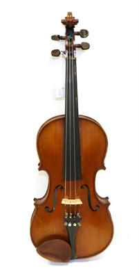 Lot 2040 - Violin 14 two piece back, ebony fingerboard, with label 'Modele D'Apres Jean Baptiste Vuillaume...