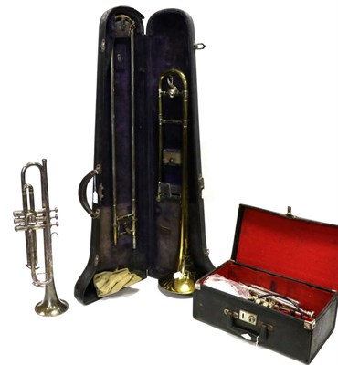 Lot 2065 - Trombone Imperial '40-40' By Boosey & Hawkes Ltd (London) no.211523, also stamped 'L.P' (cased)...