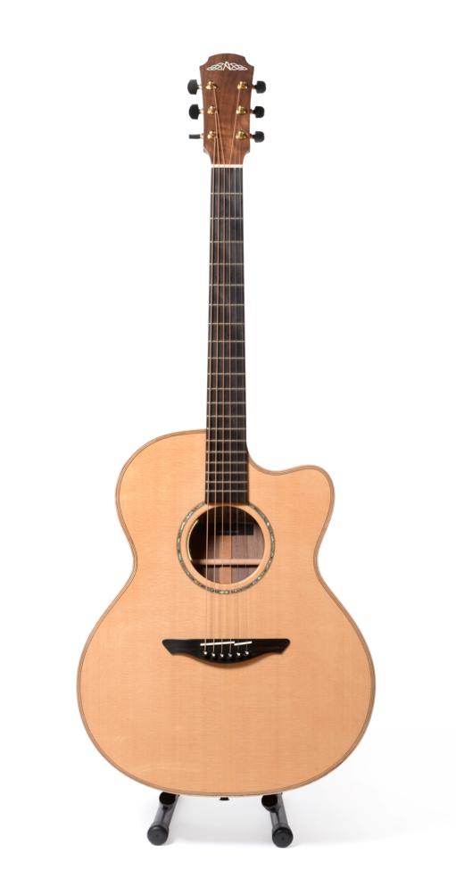 Lot 2073 - Elecro-Acoustic Single Cut Away Guitar By Avalon Guitars Model A2-20/SE no.2243 and...