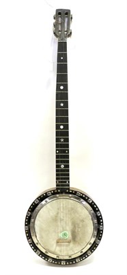 Lot 2088 - Banjo, 5 String with 8"; head, 24 frets, decorative inlay to resonator and edge of rim, fingerboard