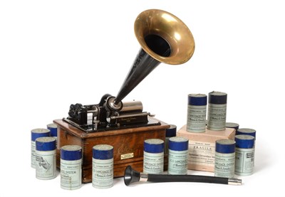 Lot 2117 - Edison Standard Phonograph Model C no.785525, with original horn and speaking tube, bearing...