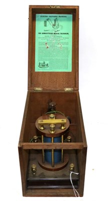 Lot 2151 - Horne & Thornthwaite Electro Galvanic Machine with brass manufacturers plaque to top, in...