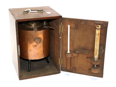 Lot 2164 - Townson & Mercer (London) Flash Point Tester copper, stamped VR 1897, ER 1910 and GvR 1927 with...